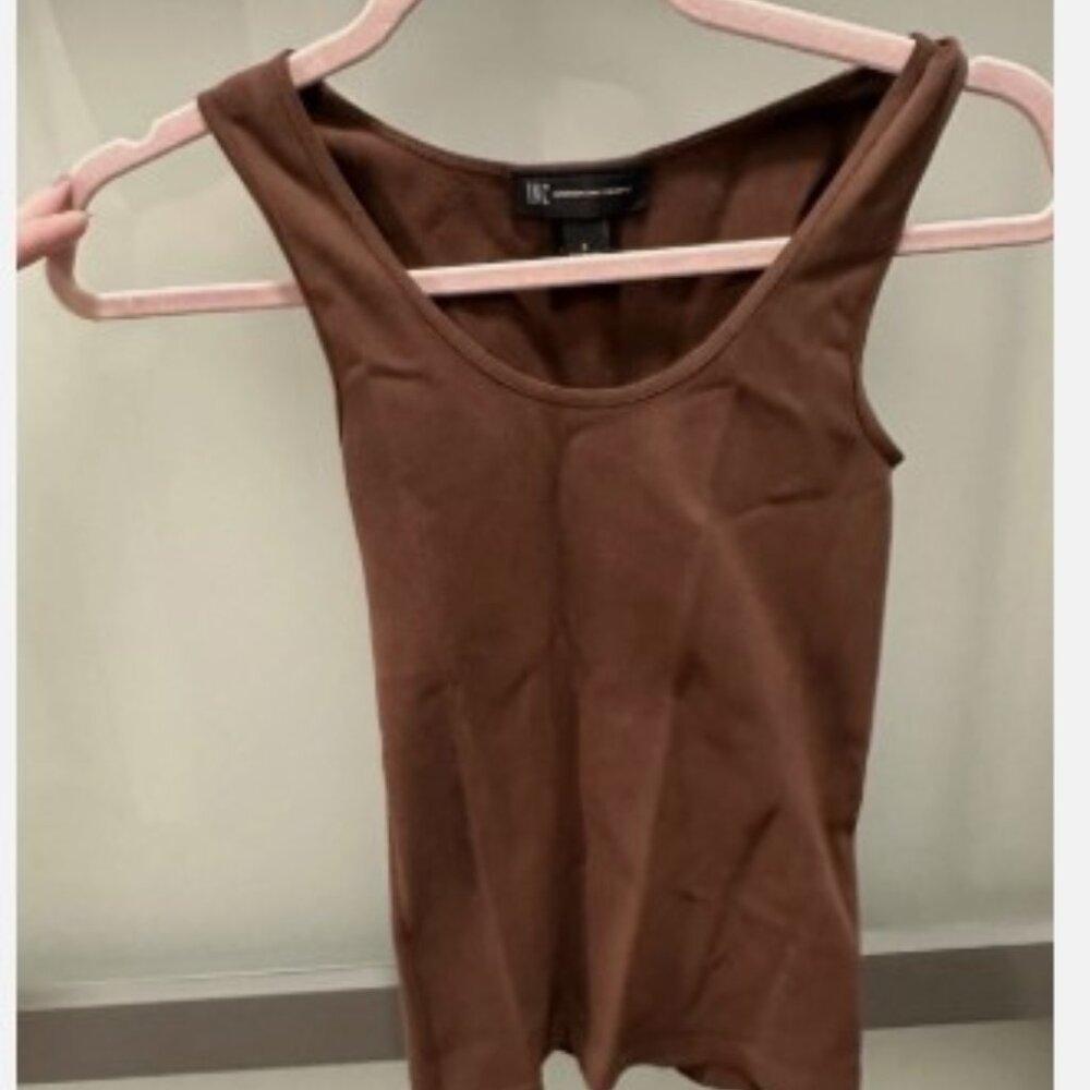 INC International Concepts Brown Knit Sleeveless Tank Top Women's Size S